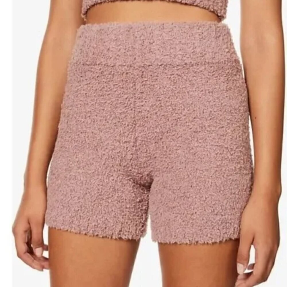 Skims Cozy Knit Shorts Rose Clay Small Medium